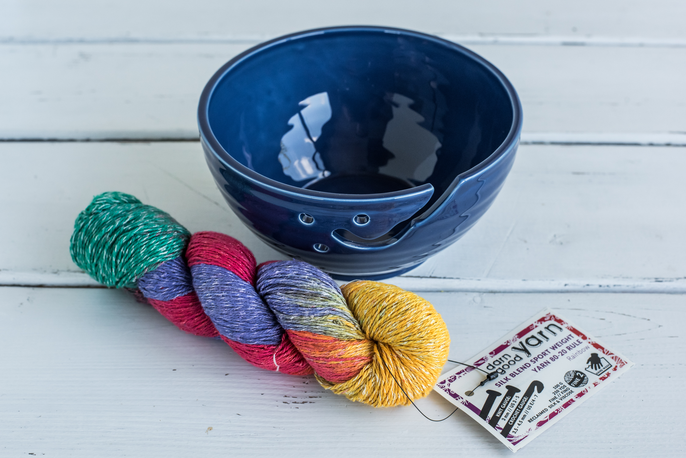 Belize Blue Yarn Bowl & Rainbow Yarn Giveaway The Giveaway Gazette